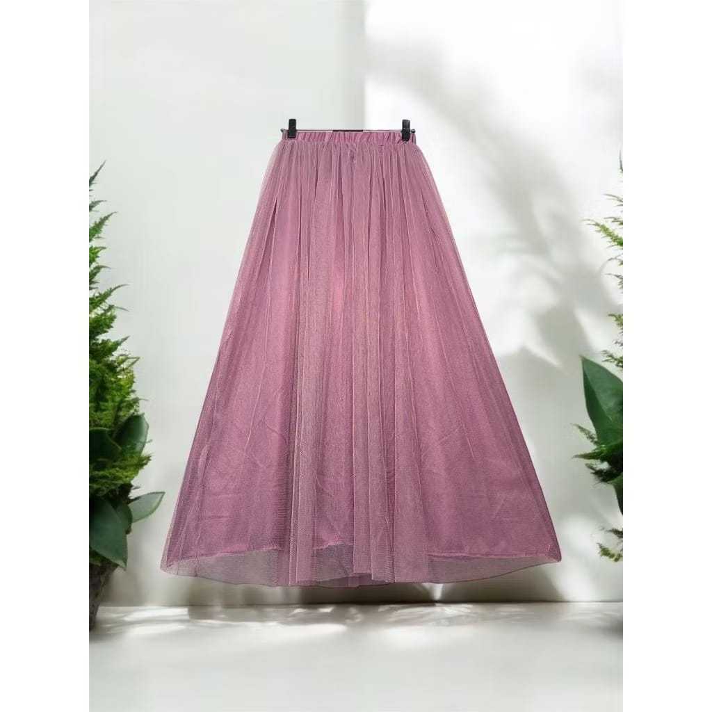 HOT POLOS HITAM PUTIH MINIMALIS ROK TUTU DEWASA 90CM