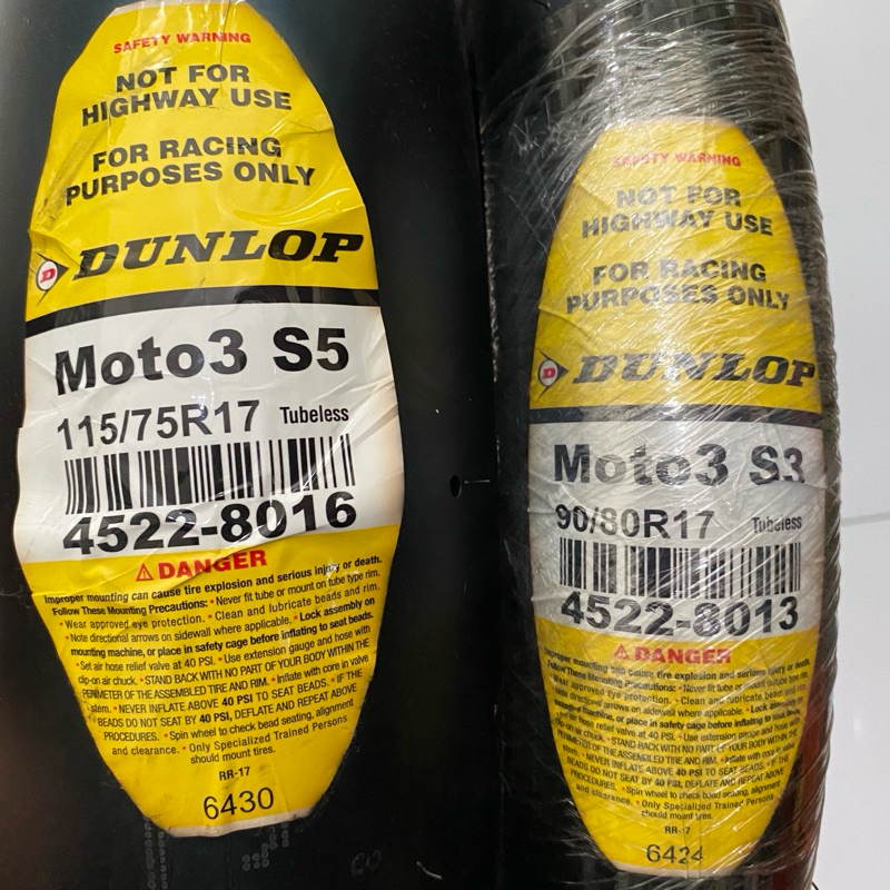 BAN DUNLOP SLICK 90/80 115/75 17 ORIGINAL JAPAN