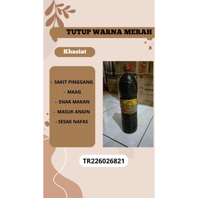 

Jamu Herbal AW pegel linu tutup merah