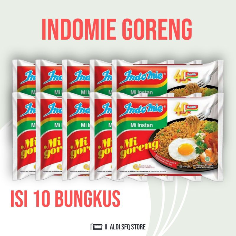 

INDOMIE GORENG ISI 10 BUNGKUS MURAH / SEMBAKO TERLARIS