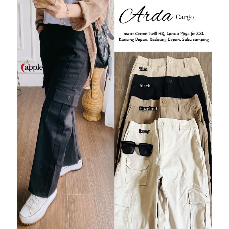 STOK BANYAK CELANA WANITA CARGO / RESTOK TERUS ARDHA GELMA SIZE JUMBO MAX BB 65 - 70 kg