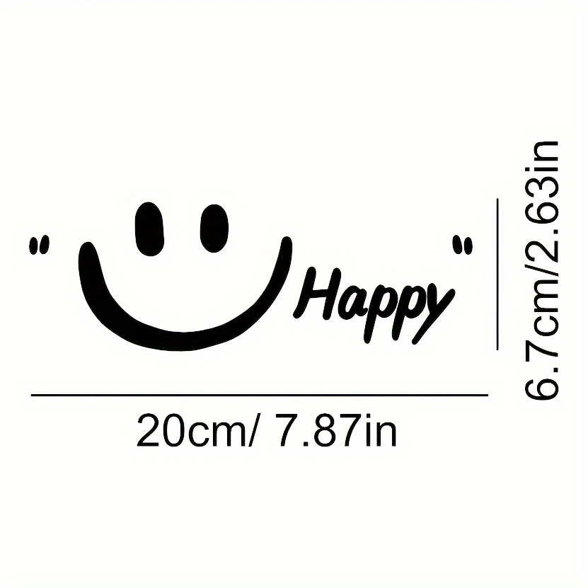 Stiker Wajah Tersenyum Stiker Mobil, Hiasan Pada Mobil, Sepeda Motor, Notebook, Travel Case