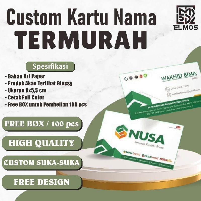 

Cetak Kartu Nama Custom Free Box | Kartu Perusahaan Custom Isi 100 | Kartu Nama Usaha | Kartu Usaha | Kartu Member Suka-suka | Perusahaan | Kartu PT, CV, Yayasan | Kartu Bos Keren