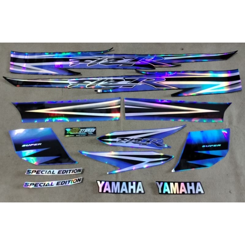 striping fiz R biru hologram variasi