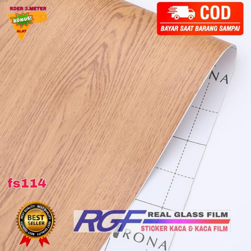 KARPET LANTAI/WALLPAPER LANTAI/WALLPAPER DINGIN/MOTIF KAYU JATI COKLAT MUDA/HPL STIKER SERBAGUNA/WAL