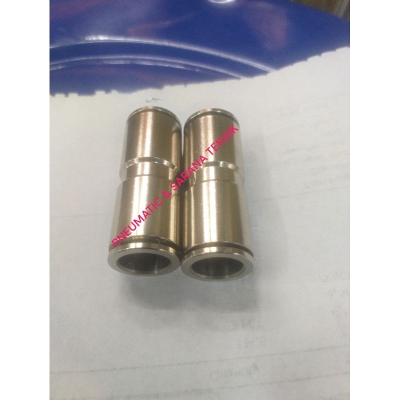 Fitting Nepel Angin Metal Lurus Sambungan Selang Ke Selang 6MM