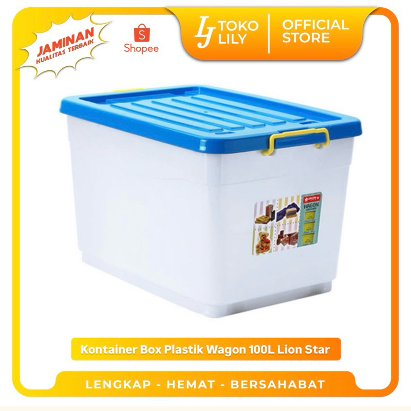 Kontainer Box Plastik Besar Wagon 100 Liter Lion Star