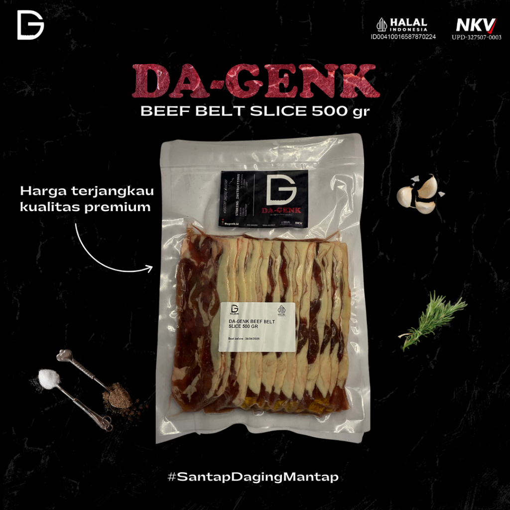 

Slice beef belt 500gr