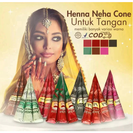 NEHA HENNA PASTE HENNA HALAL BPOM ECERAN HENA MAGIC HERBAL