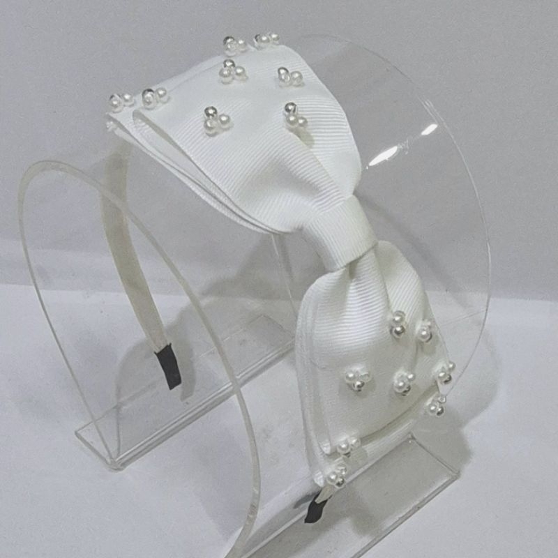 Bando Pita Besar/ Pita Putih/ Jepit rambut Pita Besar/ Bando Pita Putih/ Bando Mutiara / Pita Korea