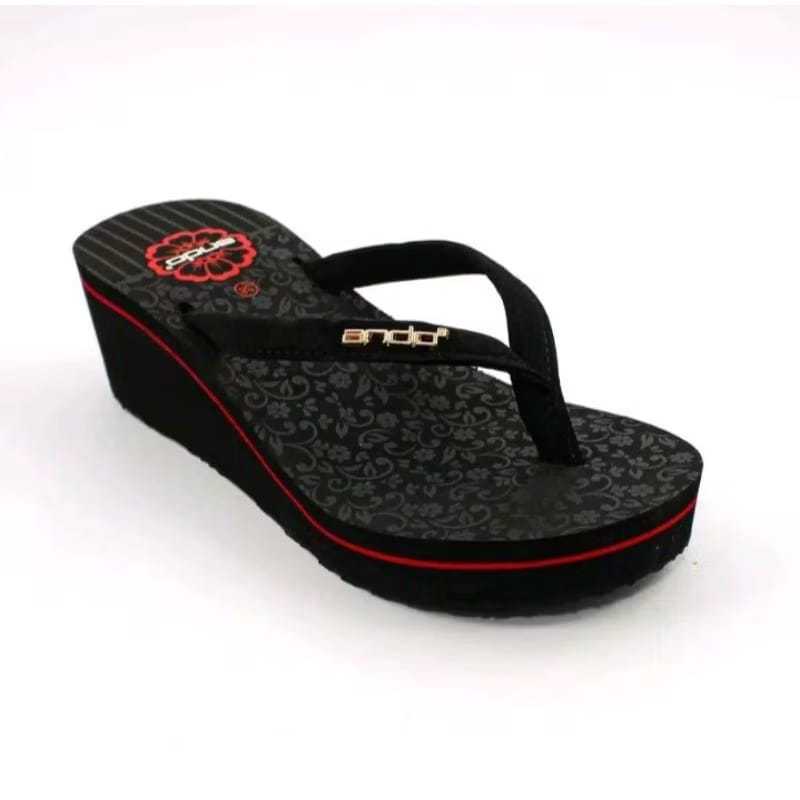 Ando Joice 02 Sandal Wedges Wanita Sendal Cewek Wedges Perempuan