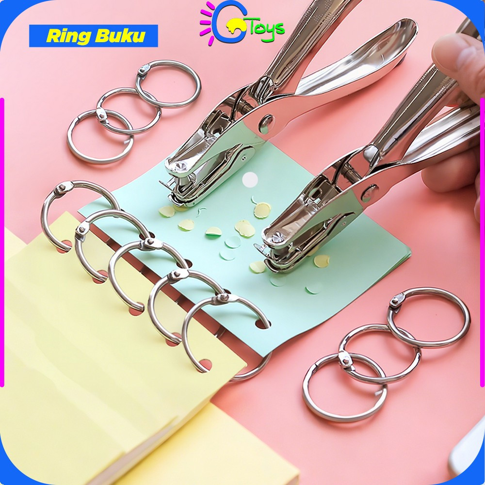 

CR-A122 Ring Binder Scrapbook Uk 20-25MM / Ring Bulat Buka Tutup Binder Ring / Ring Gantungan Kunci Ring Pengait Buku Serbaguna
