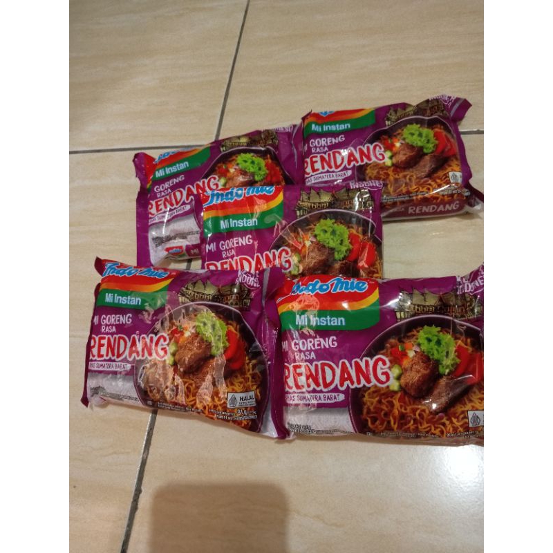

Indomie goreng rendang mi instan dapat 5pcs