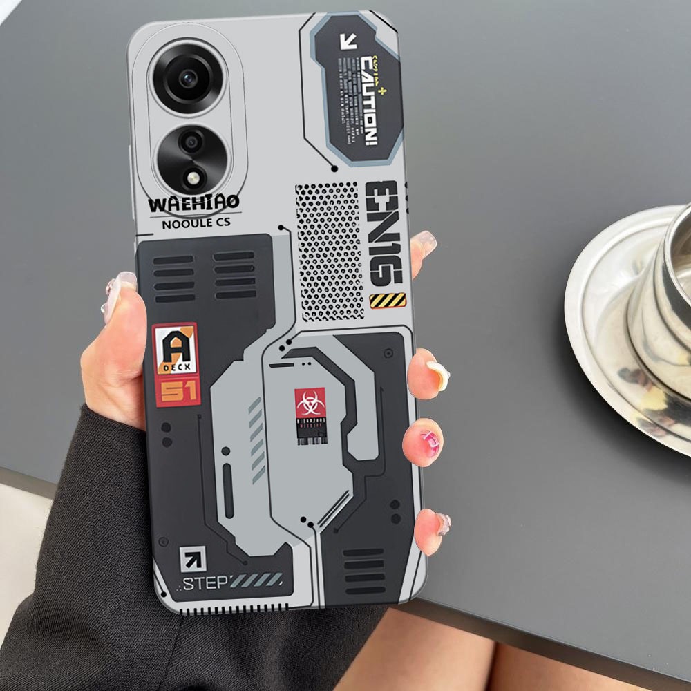 [BC01] Case Untuk Oppo A78 - Motif Mesin CPU Cyberpunk - Softcase Pro Camera, Casing HP, Pelindung H