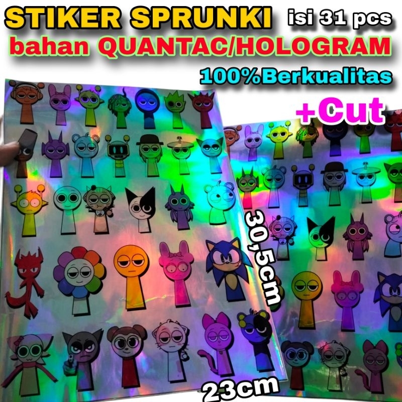 

STIKER SPRUNKI 31 PCS BAHAN QUANTAC(HOLOGRAM BERKUALITAS)