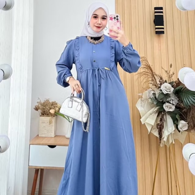 Gamis Shakila Polos  (Shakila Series) Bahan Shakila Premium / Gamis Wanita Busui Friendly / Gamis Wa