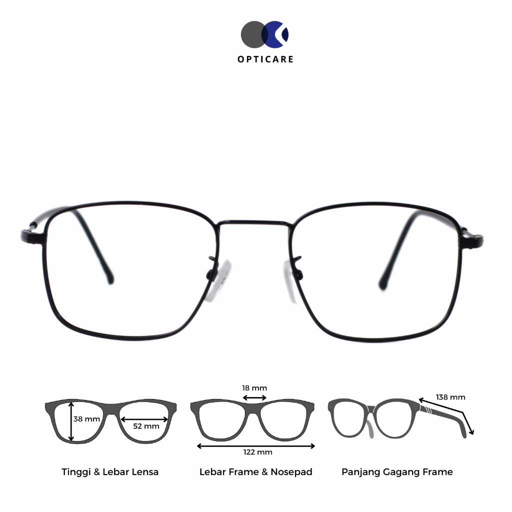 FRAME KACAMATA 8863 SQUARE KOREAN STYLE