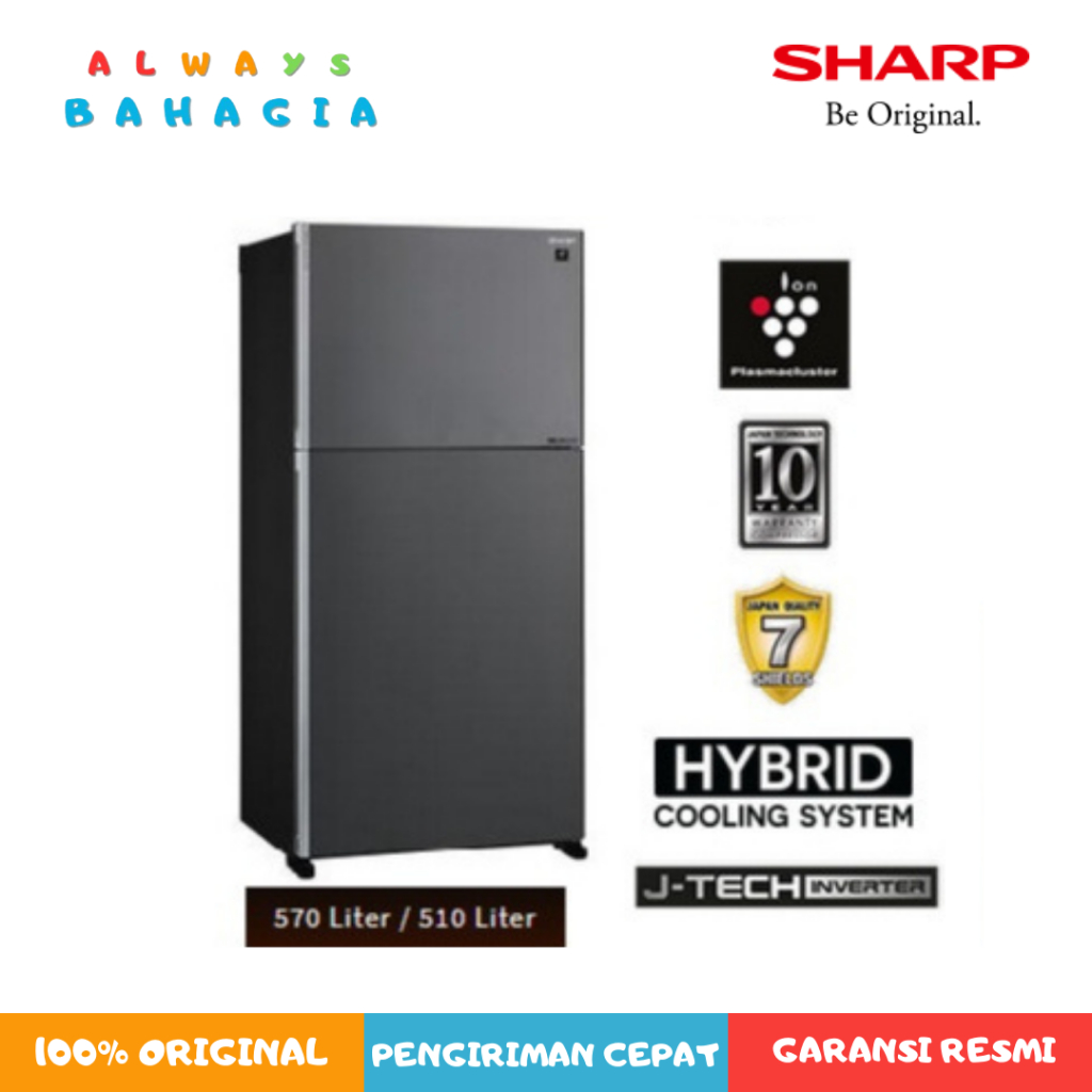 SHARP KULKAS INVERTER SJ-IG762PM-SL