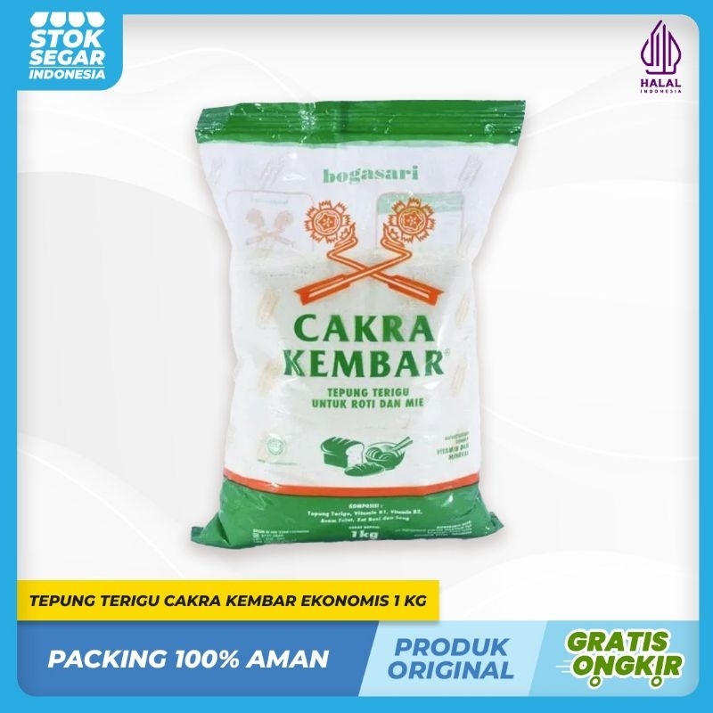 

Tepung Terigu Bogasari Cakra Kembar 1 Kg