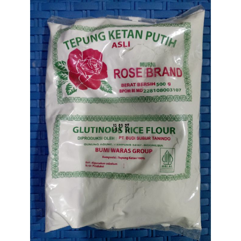 

Tepung Ketan Putih Rose Brand 500 Gram