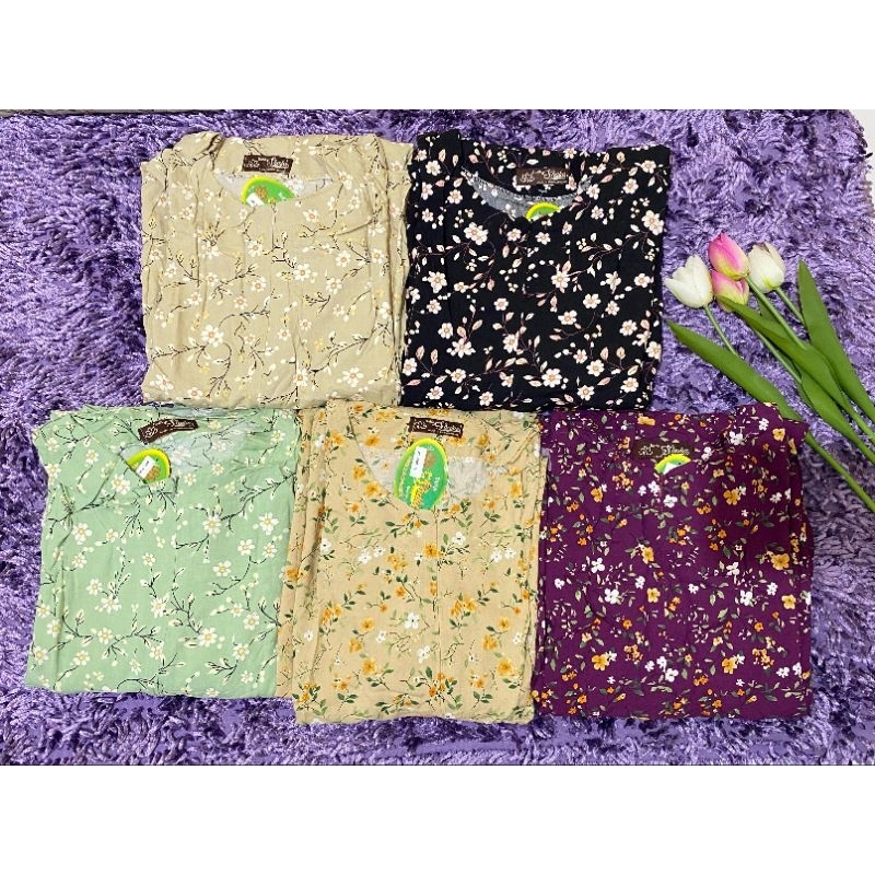 Daster kekinian motif bunga