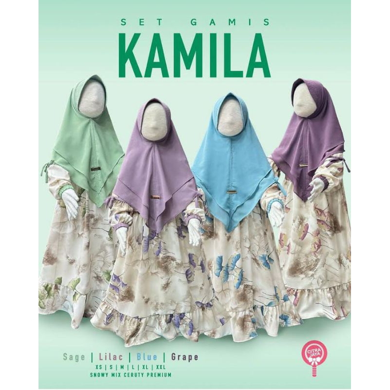 gamis kamila | set gamis anak | set gamis hijab