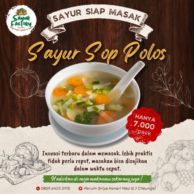 

Paket Siap Masak Sayur Sop Polos