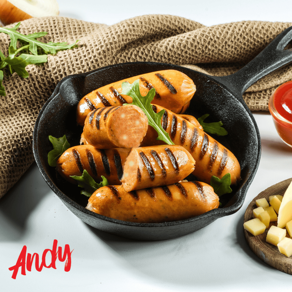 

Andy Sosis Sapi Bakar Keju isi 10 pcs 500 gr | Sosis Jumbo | Frozen Food