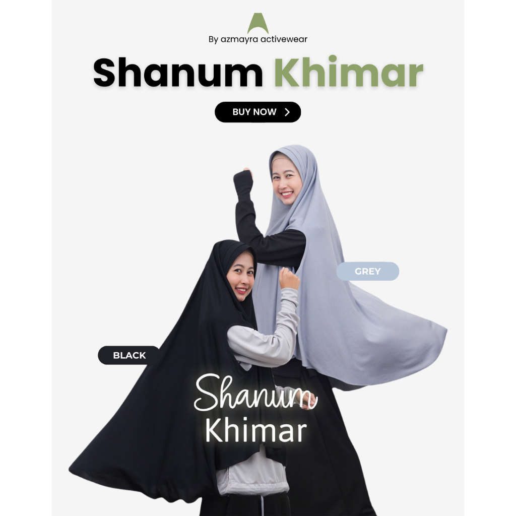 AZMAYRA Hi-Shanum / Hijab Sport / Bergo / Hijab Daily