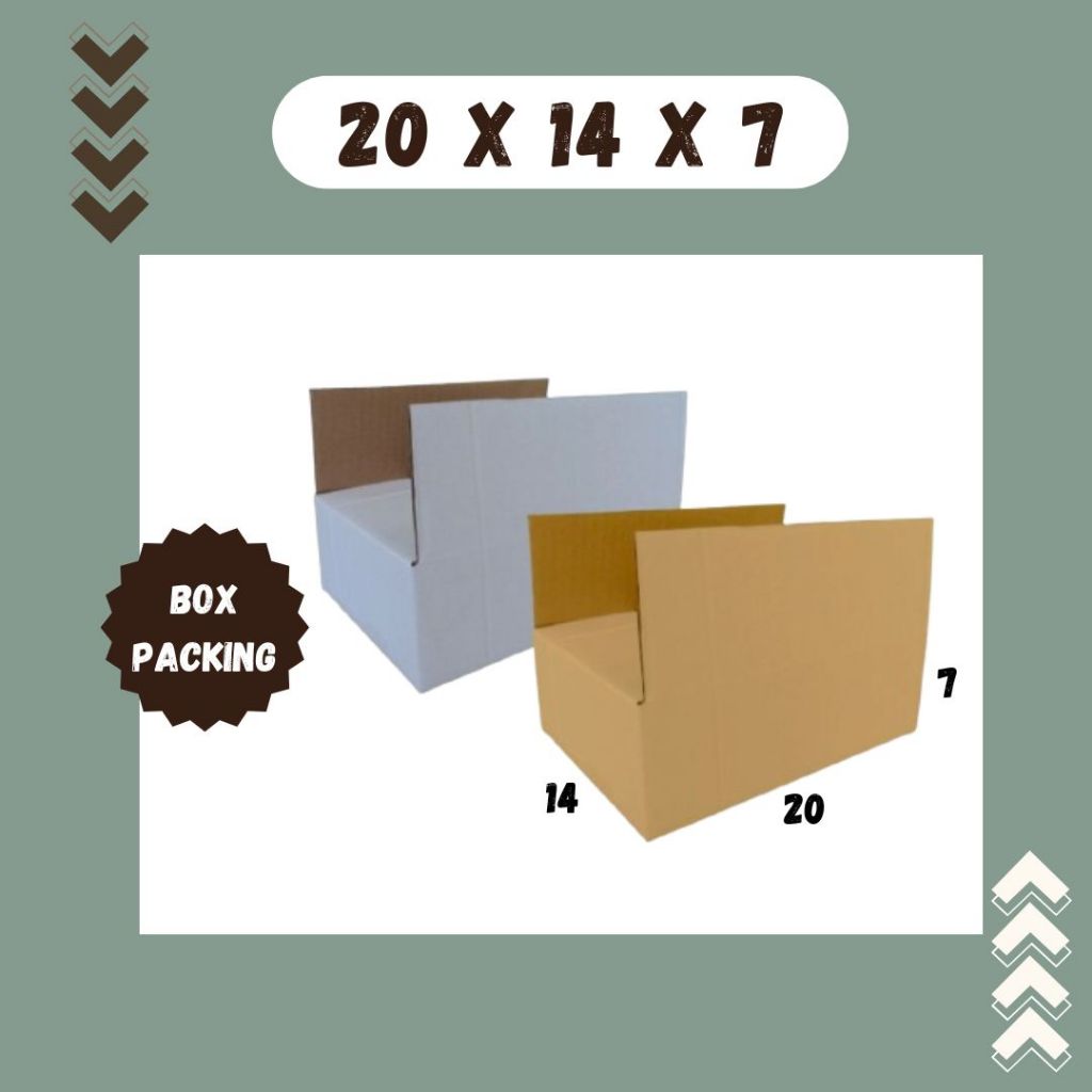 

Box Packing 20x14x7 Kardus A1 Karton Dus Kotak Kemasan Sparepart Jamu Madu Assesoris