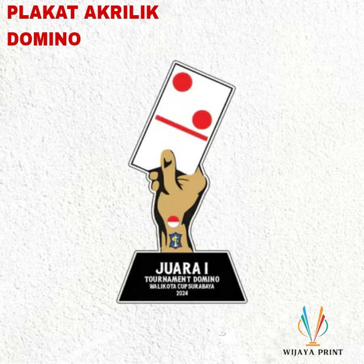 Piala Domino Piala Gaple Plakat Domino Plakat Gaple Akrilik Custom