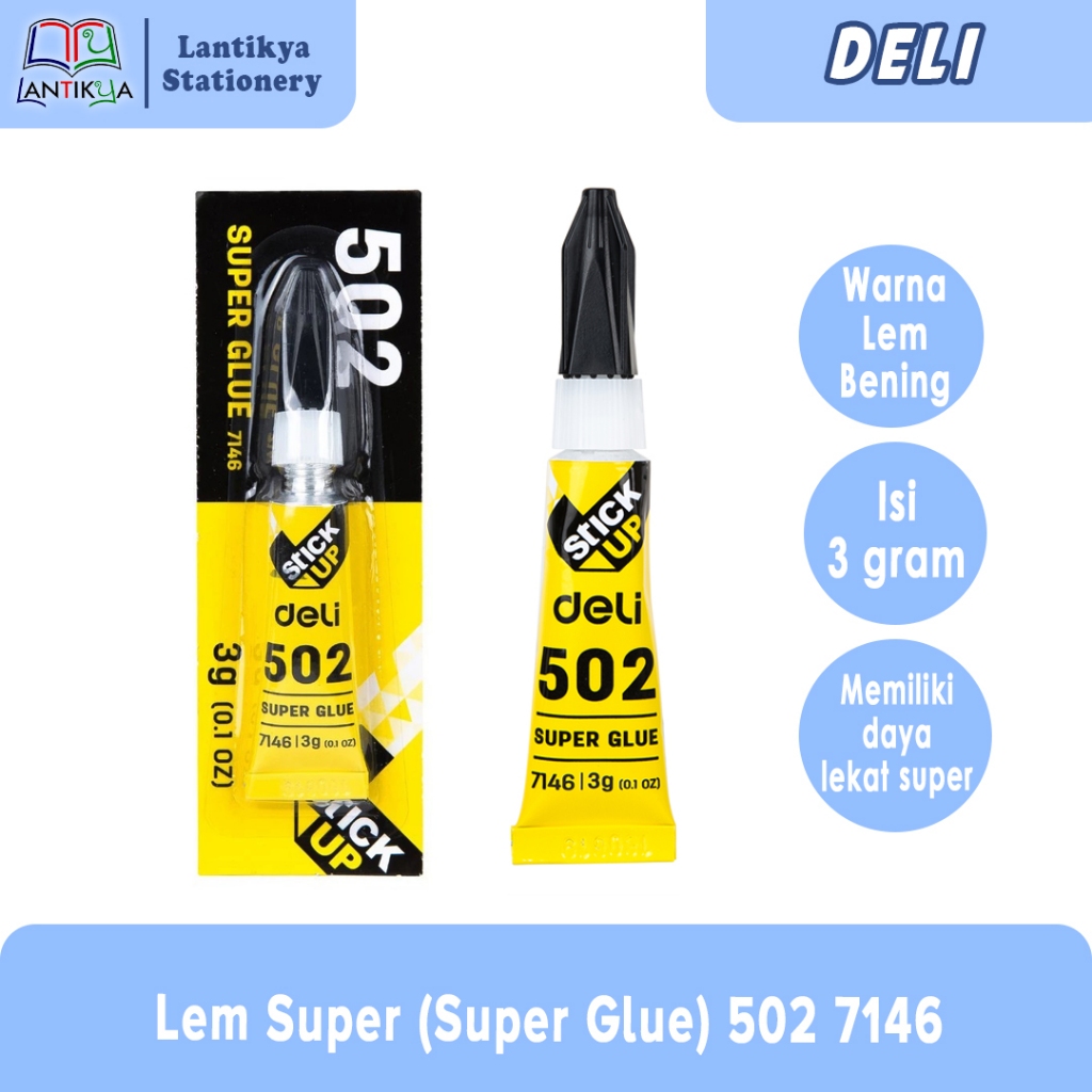 

Deli Lem Super (Super Glue) 502/ 3 gram / 7146