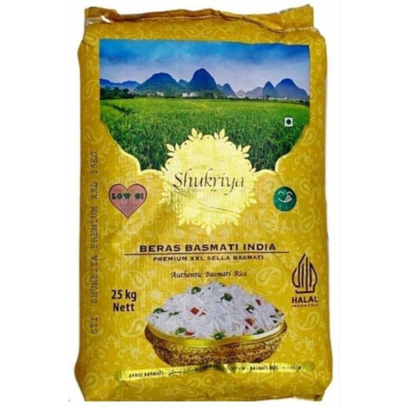 

BERAS BASMATI MERK SHUKRIYA 25 KG LONG