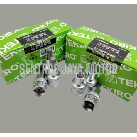 Mata Kunci Shock Bintang T40 T50 Star Bit Socket TEKIRO, TJAP MATA, WIPRO