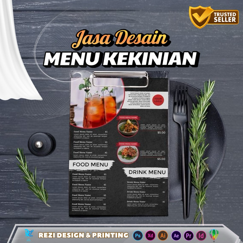 Jasa Desain Menu Makanan & Minuman Menarik dan Kekinian, Desain Menu, Desain Kreatif, Unik, dan Desa