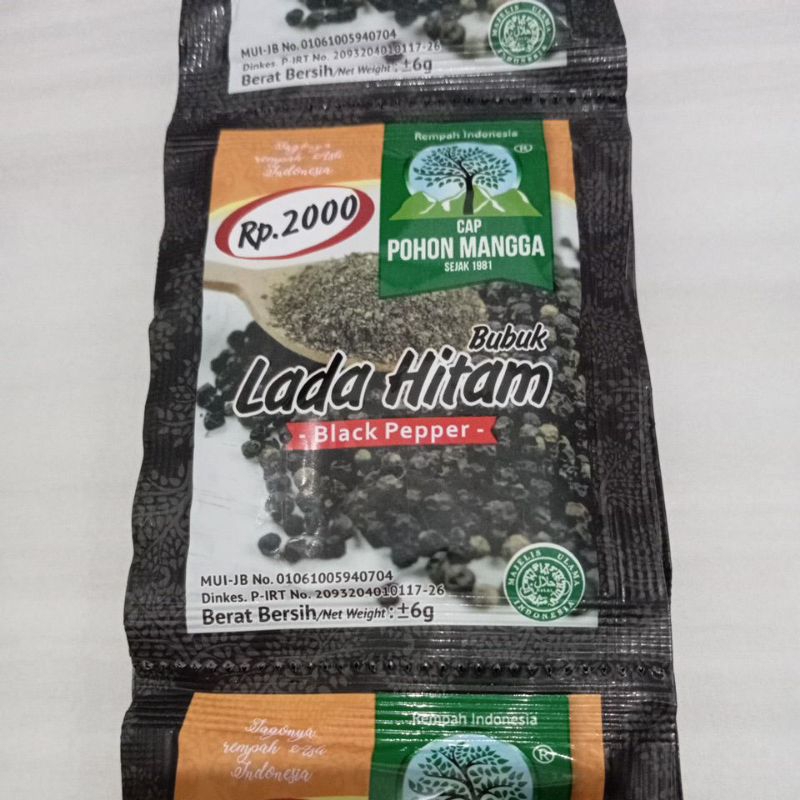 

CAP POHON MANGGA LADA HITAM BUBUK eceran 1'S