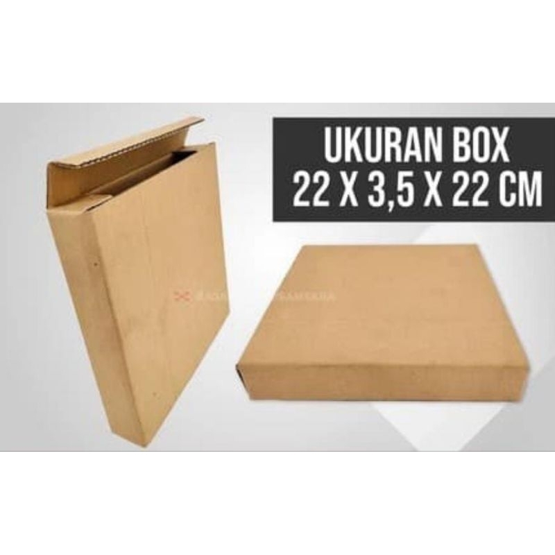

kardus castom 22 x 3.5 x 22 cm diecut polos