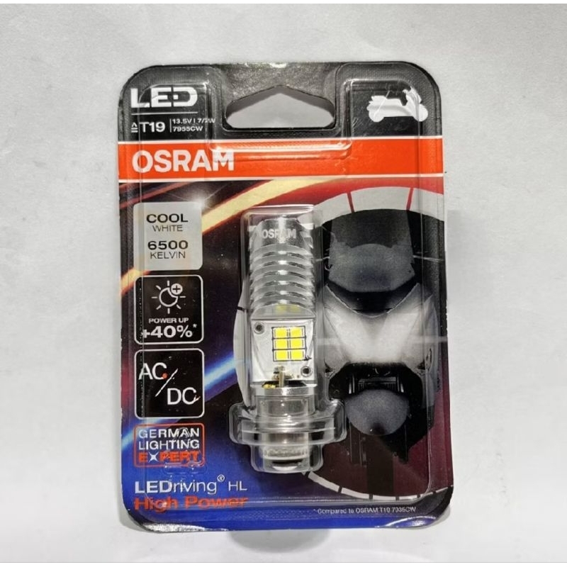 OSRAM LED H6 LAMPU UTAMA MOTOR K1 AC/DC T19  JAMIN PNP 7 WAT OSRAM LED