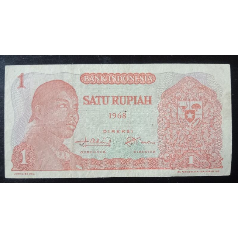 UANGKUNO 1 RUPIAH SUDIRMAN THN 1968