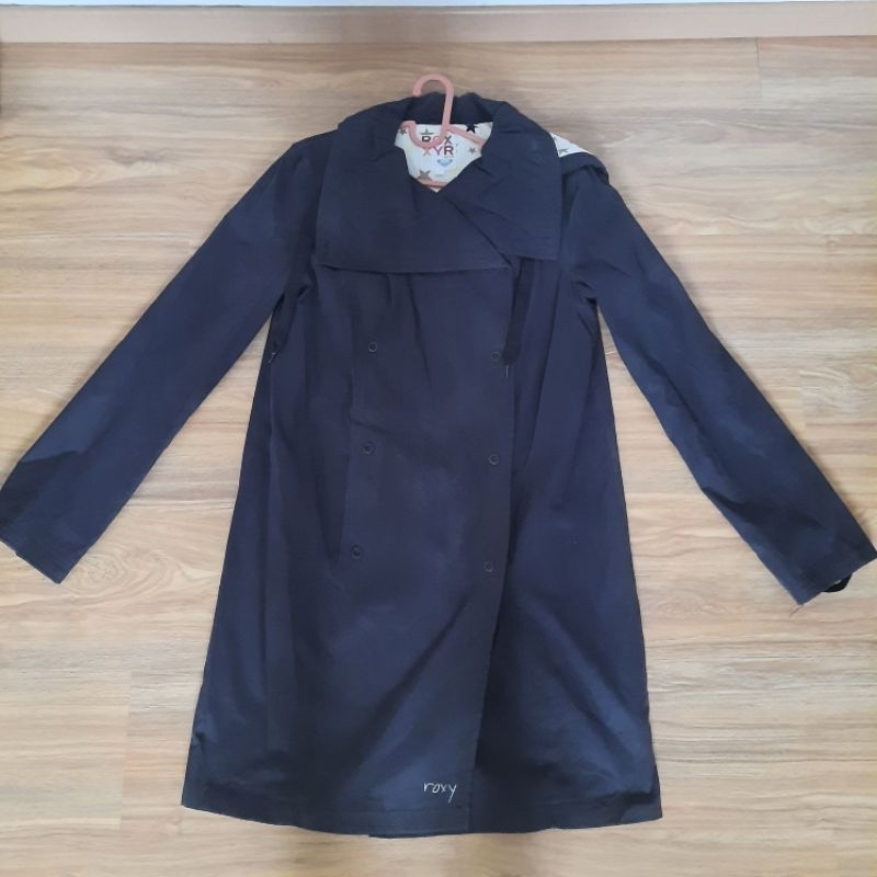 Murah Vintage Trench coat ROXY R ACTIVE Second Size L Wanita Cewek