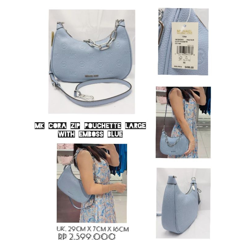 MK Cora Pouchette Large with Emboss