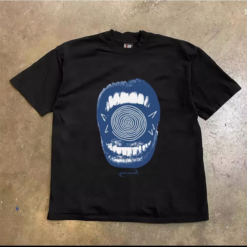 FLYINGHIGH STORE 08 JackArmy pencetakan Amerika baju atasan wanita terbaru kekinian kaos pria oversi