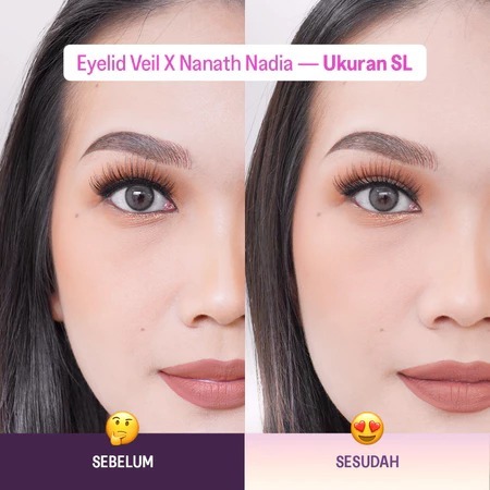 HAQU HARA Eyelid Veil X Nanath Nadia baby pack - xs S M SL L  Scot Skot Mata Jaring selotip mata