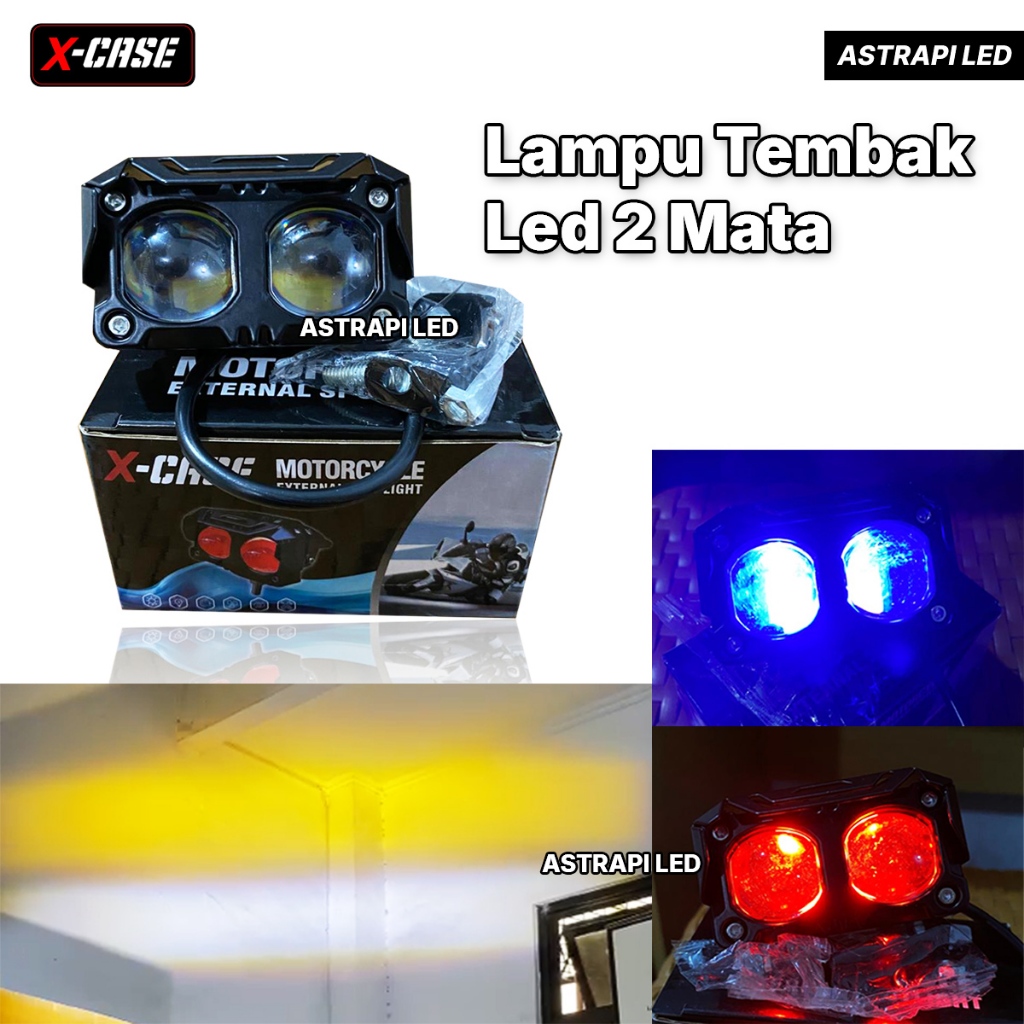 Xcase Lampu Tembak LED 30 Watt Sql 2 Mata Laser Motor Mobil