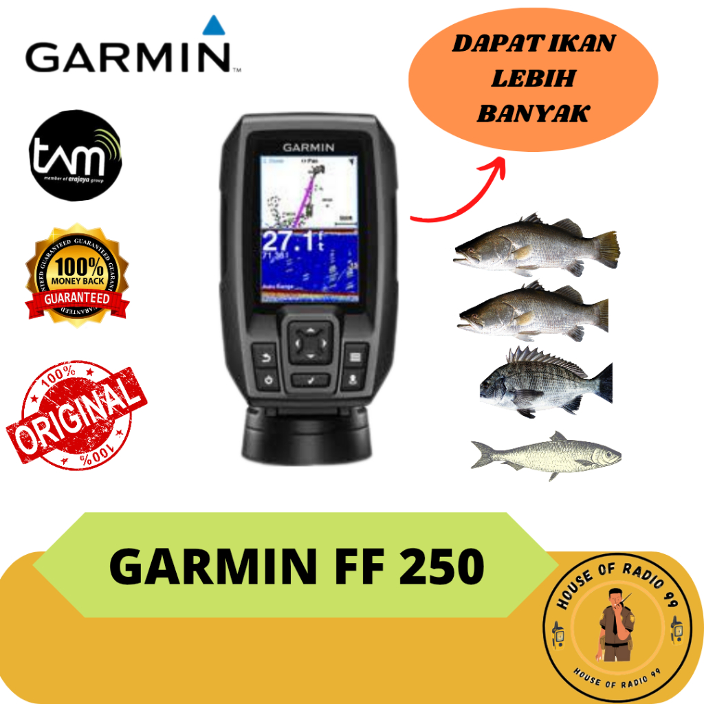 Garmin FF250 GPS Fishfinder Praktis Ori Garansi Fish Finder FF 250 Garmin ff250
