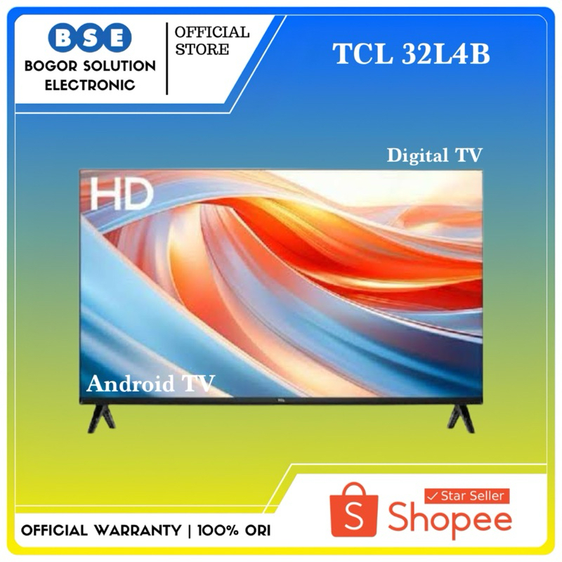 Smart TV Android TCL 32 Inch 32L4B Wifi/Netflix/Youtube TCL 32L4B Digital TV 32”