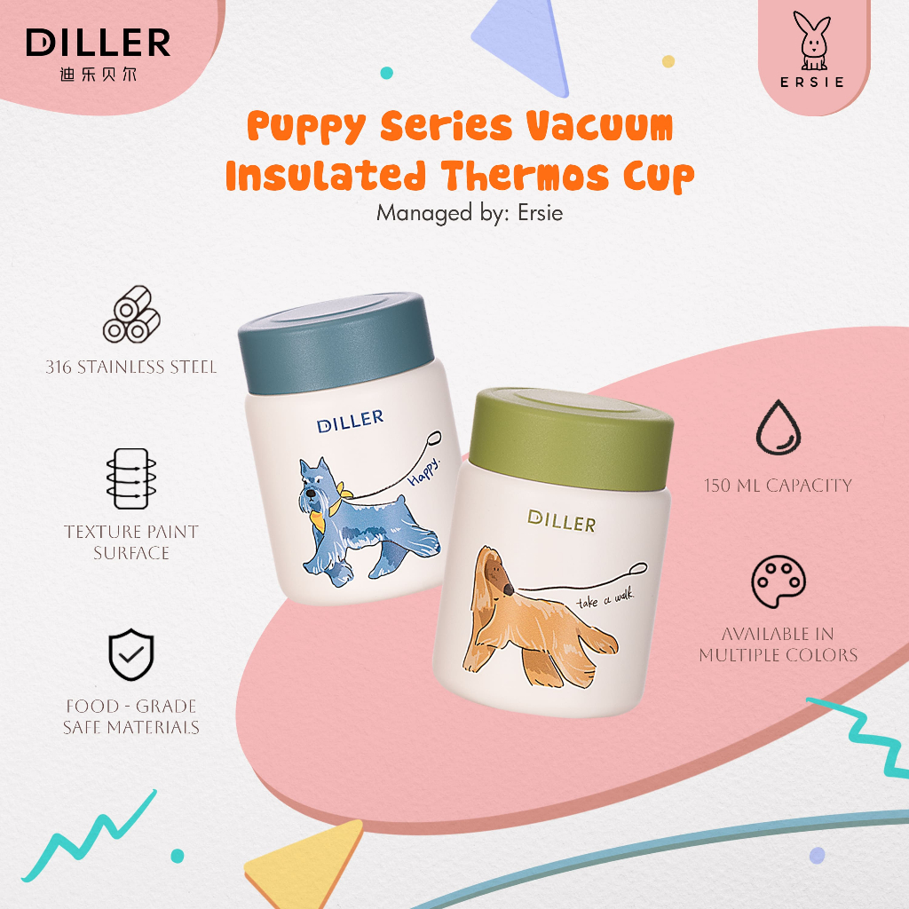 Diller 150ml Puppy Series Vacuum Insulated Thermos Cup