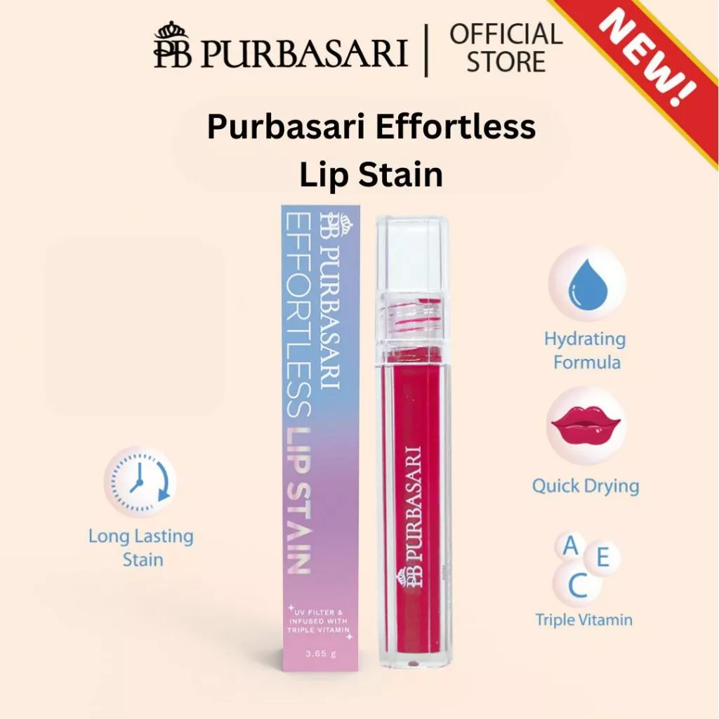 Lipstick Purbasari Effortless Lipstain ORIGINAL