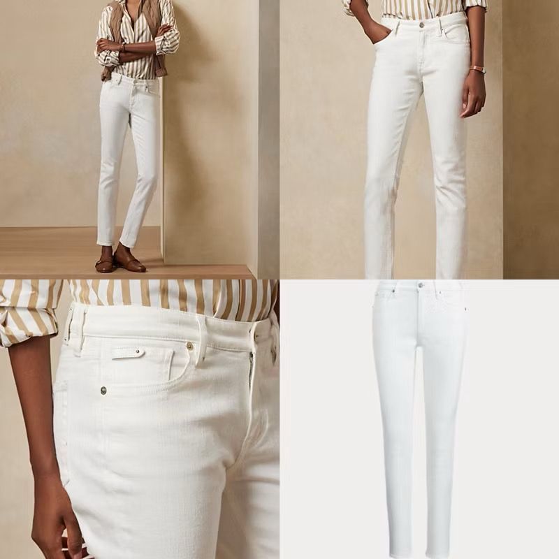 (NEW) RALPH LAUREN - Celana Panjang Highwaist Skinny Jeans Putih