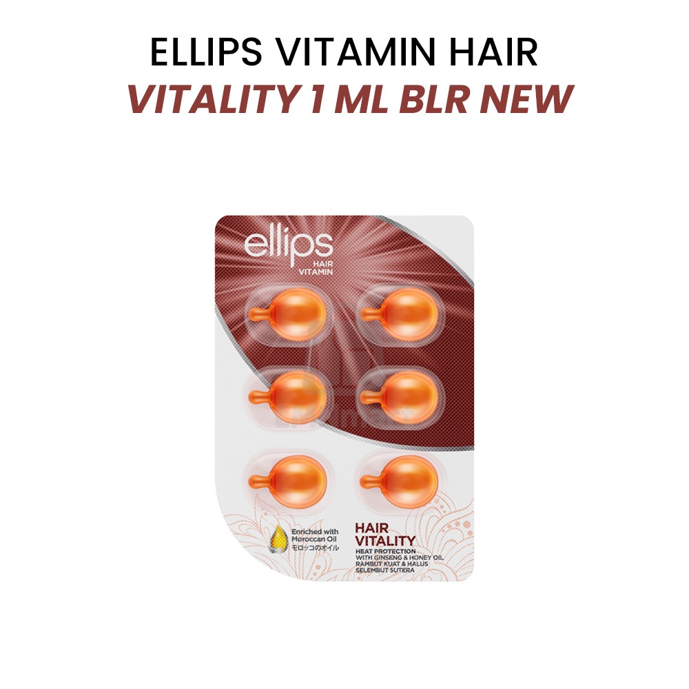 ELLIPS Vitamin Rambut Hair Vitality 1ml 6pcs – Perawatan Rambut Kering Rontok & Rusak